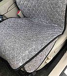 Накидки на сиденья серый лен с светлой отстрочкой / передние 2 шт., фото 3
