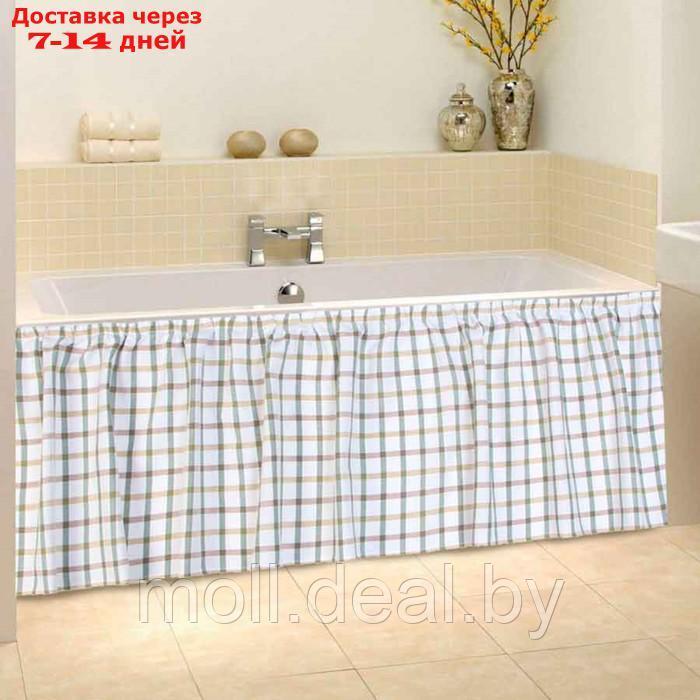 Штора для ванной Этель Harmony, 150х48 см, 100% хл, рогожка 186 г/м2 - фото 1 - id-p216354788