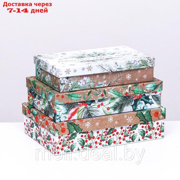 Набор коробок 3 в 1 "Новогодняя композиция", 29 х 19 х 8 - 24 х 14 х 5 см - фото 2 - id-p216354864