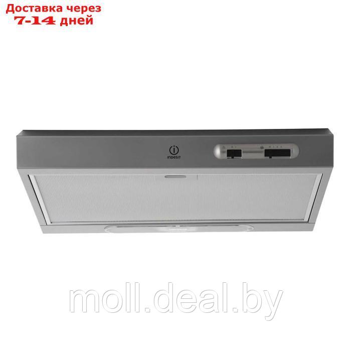 Вытяжка Indesit ISLK 66 LS X, козырьковая, 272 м3/ч, 3 скорости, 59.9. см, серебристая - фото 2 - id-p216354938