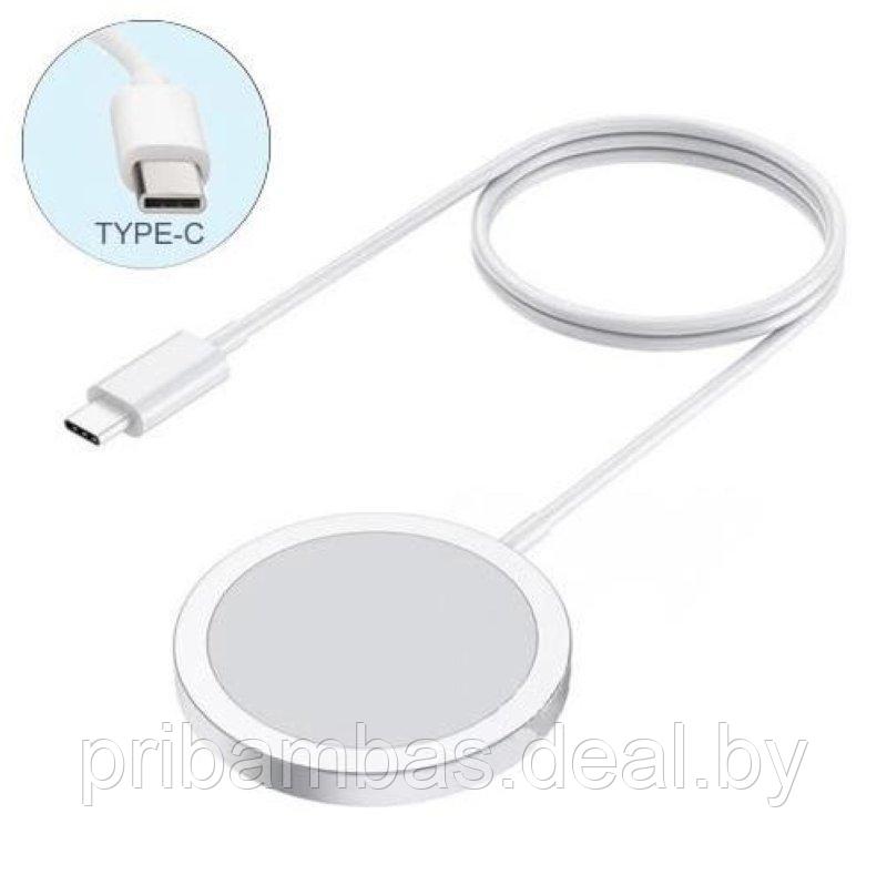 Беспроводное зарядное устройство Apple A2140 MagSafe Charger MHXH3AM/A (USB type-C, 15W, быстрая зар - фото 1 - id-p216372272