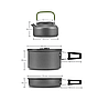 Набор туристической посуды для пикника и путешествий Cooking Set DS -308 из анодированного алюминия, 9, фото 4
