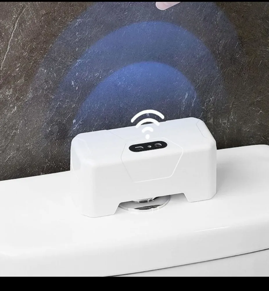 Кнопка-смыватель для бачка унитаза бесконтактная Sensing Toilet Flush PD-CSQ-01A (3 переходника, USB зарядка) - фото 2 - id-p216372893