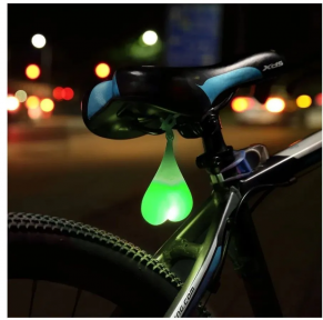 Силиконовый задний велосипедный фонарь Silicon light Бубенцы Зеленый - фото 1 - id-p216372895