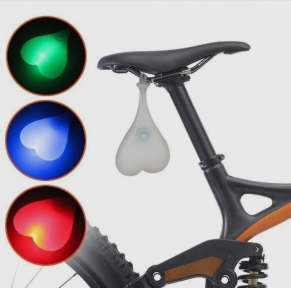 Силиконовый задний велосипедный фонарь Silicon light Бубенцы Синий