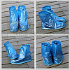 Защитные чехлы (дождевики, пончи) для обуви от дождя и грязи с подошвой цветные р-р 41-42 (XL) Синие, фото 9