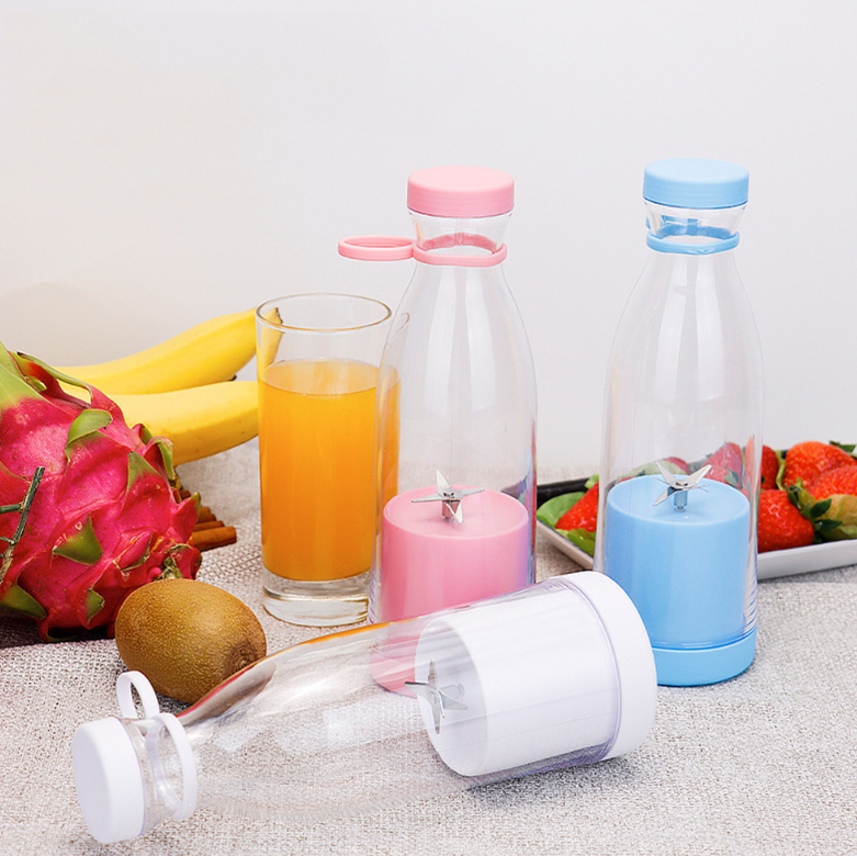 Портативный ручной бутылка-блендер для смузи Mini JuiceА-578, 420 ml Розовый - фото 8 - id-p216372915