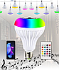 Музыкальная мульти RGB лампа колонка Led Music Bulb с пультом управления / Умная Bluetooth лампочка 16, фото 4