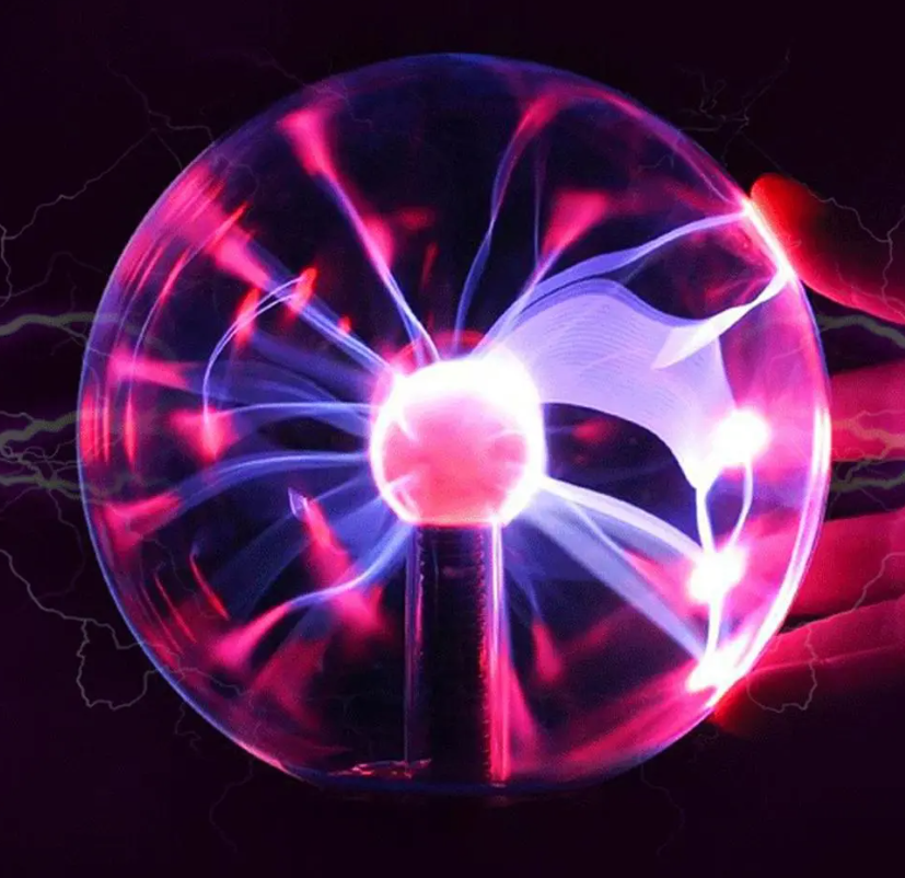 Плазменный шар Plasma light декоративная лампа Тесла, 8 см. / Магический ночник с молниями - фото 7 - id-p216372919