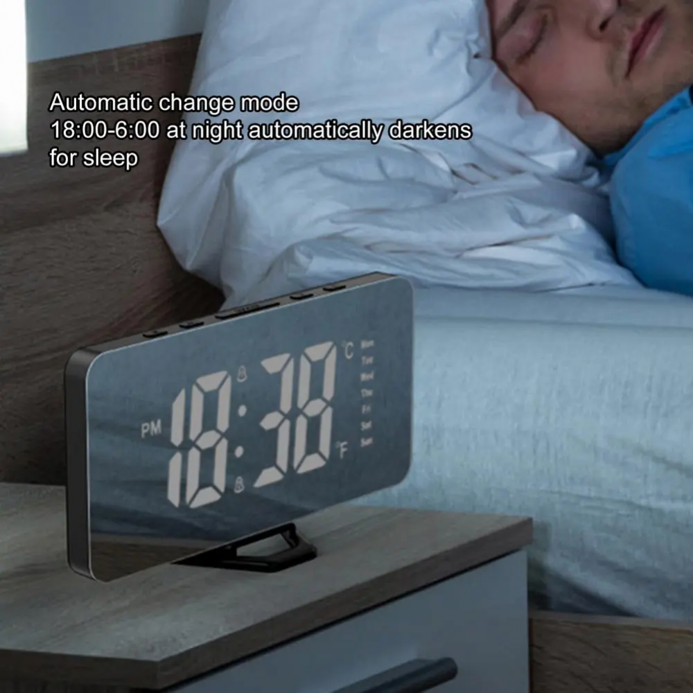 Настольные часы будильник электронные LED digital clock (USB, будильник, календарь, датчик температуры, - фото 4 - id-p216372923