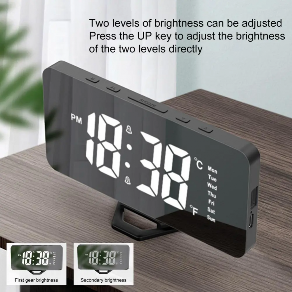 Настольные часы будильник электронные LED digital clock (USB, будильник, календарь, датчик температуры, - фото 5 - id-p216372923