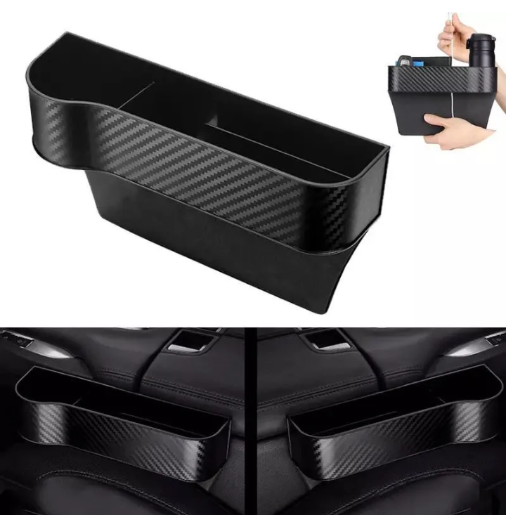 Карман-органайзер автомобильный между сиденьем и консолью с подстаканником Черный - фото 5 - id-p216373719