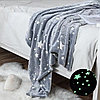 Волшебный плед-покрывало светящийся в темноте КОСМОС Magic Blanket (Звезда, Луна) Серый, фото 5