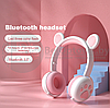 Беспроводные Bluetooth наушники Hello Bear BK-5 с подсветкой Розовый с красным, фото 7
