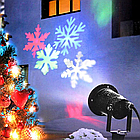 Лазерный проектор Снежинки Led Strahler Schneeflocke  с эффектом светомузыки, фото 3