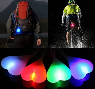 Силиконовый задний велосипедный фонарь Silicon light Бубенцы MIX - фото 1 - id-p216372943
