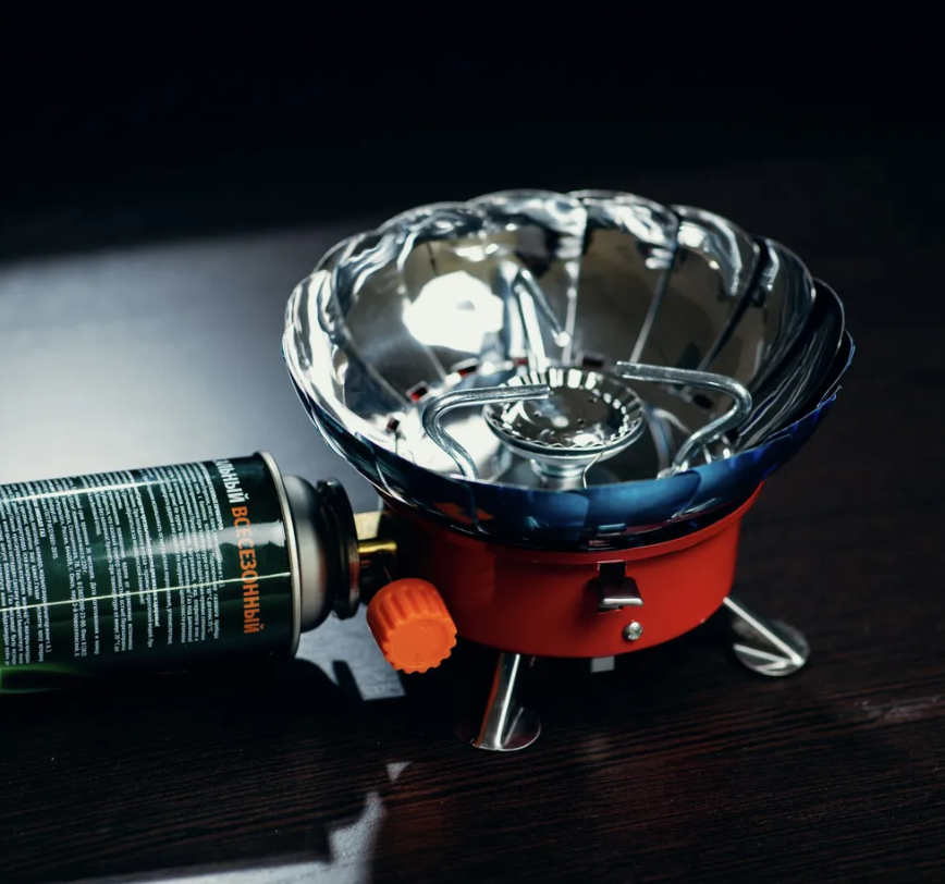 Портативная туристическая ветрозащитная газовая плита - горелка Windproof camping stove CS-102XL - фото 5 - id-p216372949