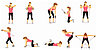 Комплект фитнесс  ремней (тросов), с регулировкой нагрузки для всех групп мышц, набор 11 предметов (эспандер), фото 4