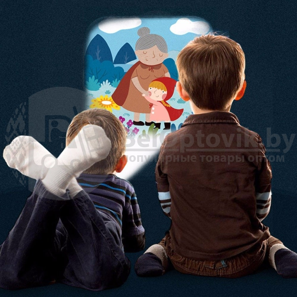 Детский проектор Kids Story Projector Q2 Белый с голубой ручкой - фото 8 - id-p216374923