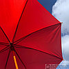 Зонт-трость универсальный Arwood Полуавтоматический / деревянная ручка Оранжевый, фото 5