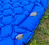 Туристический сверхлегкий матрас со встроенным насосом SLEEPING PAD и воздушной подушкой  Темно синий, фото 4