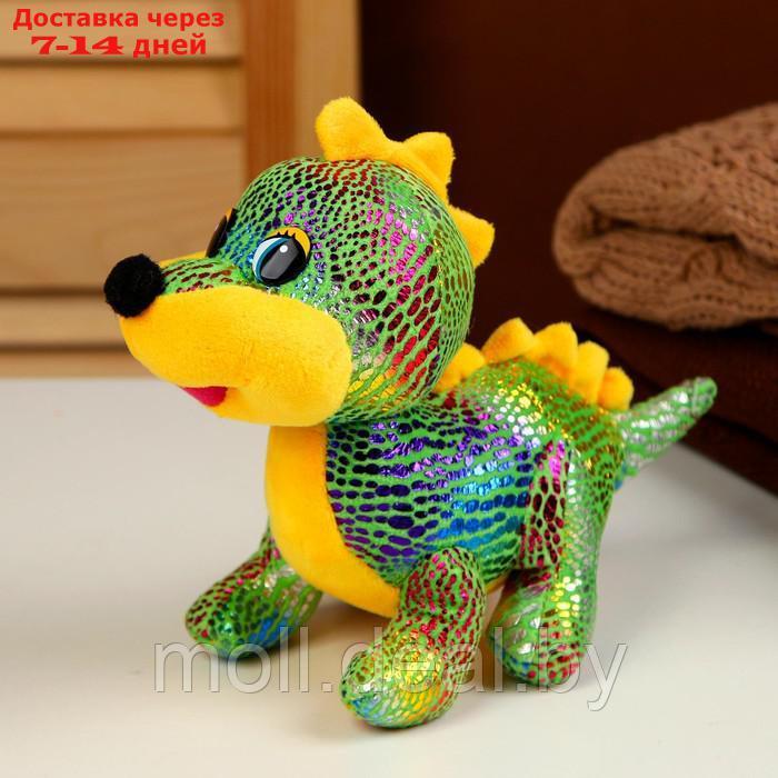 Мягкая игрушка "Дракоша" в блестках, 17 см, цвет зеленый - фото 3 - id-p216353884