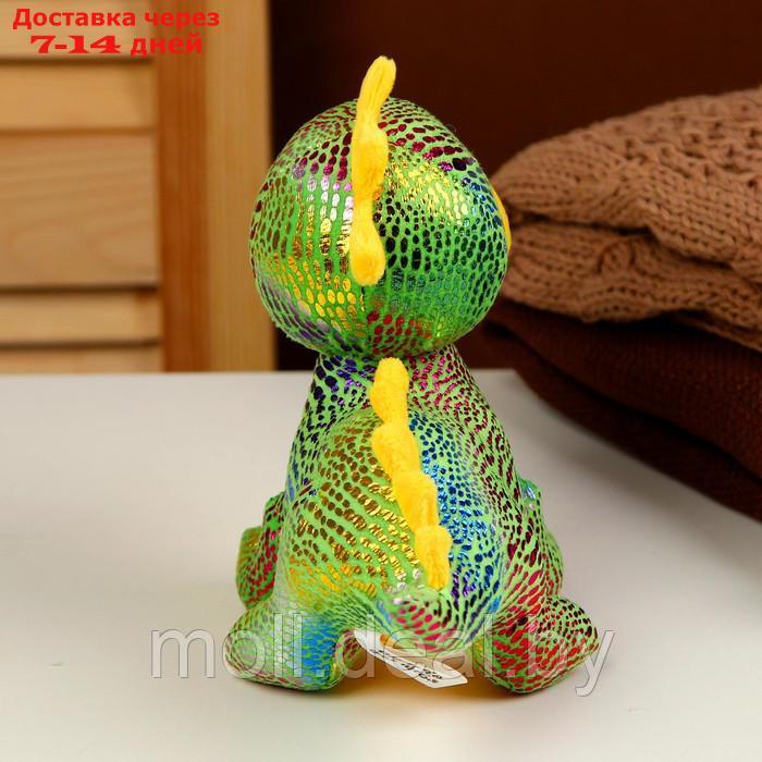 Мягкая игрушка "Дракоша" в блестках, 17 см, цвет зеленый - фото 4 - id-p216353884