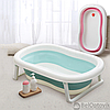 Портативная детская складная ванночка для купания Baby swim (с рождения до 2 лет) Фиолетовая/розовая, фото 8