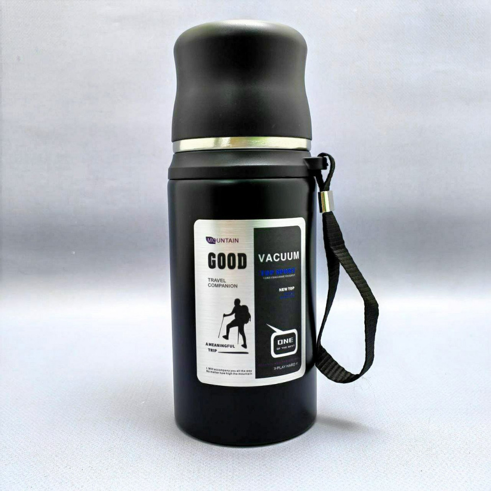 Термос вакуумный 600 мл. Vacuum Cup из нержавеющей стали, чашка, клапан - фото 2 - id-p216373034