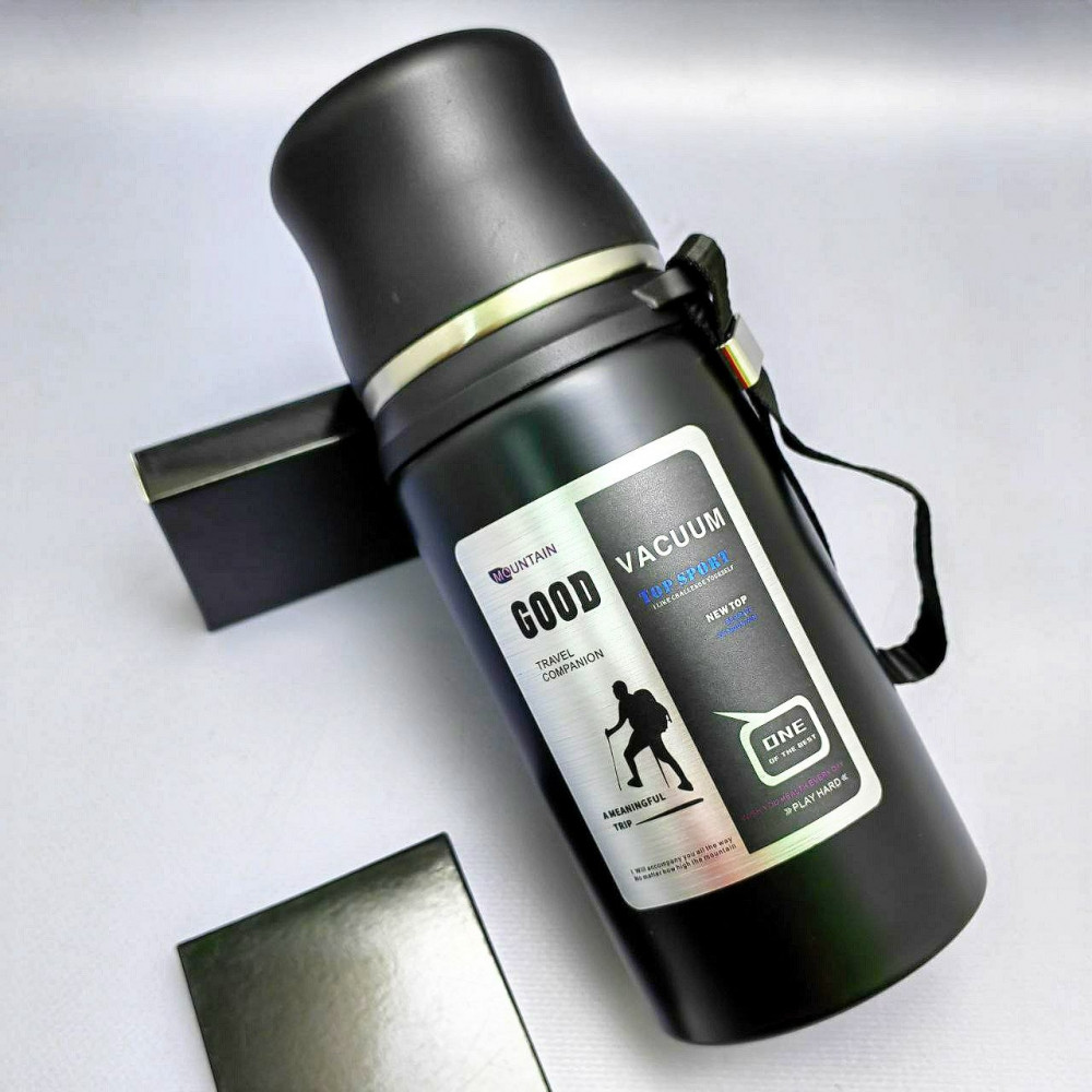 Термос вакуумный 600 мл. Vacuum Cup из нержавеющей стали, чашка, клапан - фото 8 - id-p216373034