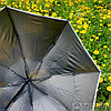 Автоматический противоштормовой складной зонт - наоборот Flash reverse Черный, фото 6