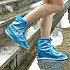Защитные чехлы (дождевики, пончи) для обуви от дождя и грязи с подошвой цветные р-р 32-34(XS) Черные, фото 2
