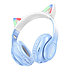Беспроводные Bluetooth наушники W42 кошачьи ушки голубой Hoco, фото 2