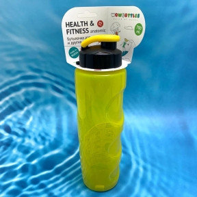 Анатомическая бутылка с клапаном Healih Fitness для воды и других напитков, 700 мл. Сито в комплекте