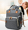 Модный многофункциональный рюкзак с термоотделом, USB и кошелечком Mommys Urban для мамы и ребенка /, фото 4