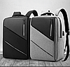 Городской рюкзак Modern City с отделением для ноутбука до 17 дюймов и USB портом Серый, фото 2