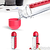 Таблетница-органайзер на каждый день Pill  Vitamin Organizer с бутылкой для воды  Красный, фото 9