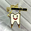 Бижутерия брошь для стоматолога Зубки 3.5 см Желтая, фото 6