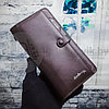 NEW Baellerry Business  Мужское портмоне S6703 (7 отделений, на молнии, с ручкой) Светло-коричневое, фото 5