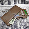 NEW Baellerry Business  Мужское портмоне S6703 (7 отделений, на молнии, с ручкой) Темно-коричневое, фото 10