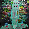 Скейтборд пенни Борд для детей 58x16см с ручкой для удобной переноски, светящиеся прозрачные колеса 55 мм Кинг, фото 8