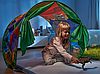 Детская палатка для сна Dream Tents (Палатка мечты) Зеленая Тропики, фото 8