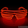 Светодиодные очки EL Wire для вечеринок с подсветкой (три режима подсветки) Оранжевые, фото 6