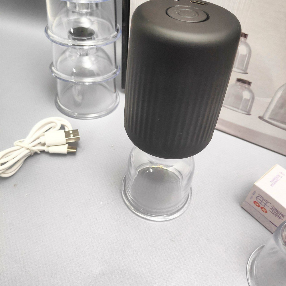Набор вакуумных массажных банок с электрическим беспроводным насосом Cupping Device LC-2022 ( 6 банок, - фото 6 - id-p216373182