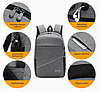 Стильный рюкзак Joy start 2 в 1 с USB и отделением для ноутбука до 17 DF-21016 (рюкзак  сумка) Черный, фото 9