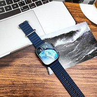 Умные часы Smart Watch Ultra Серебро - синий