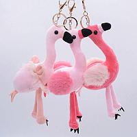 Мягкая игрушка брелок Фламинго, разные цвета