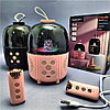 Беспроводная караоке система с двумя микрофонами  Family KTV Q-3 с подсветкой Розовый, фото 3
