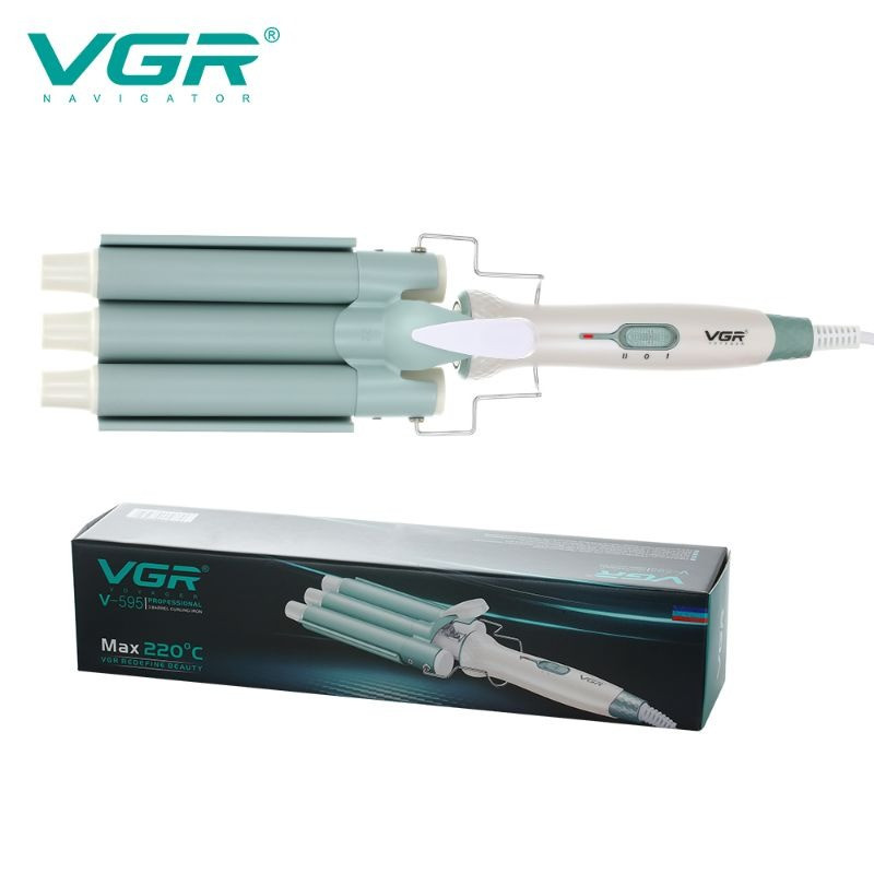 Стайлер для волос VGR v-595 Professional (Плойка трехволновая) - фото 9 - id-p216375687
