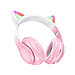 Беспроводные Bluetooth наушники W42 кошачьи ушки розовый Hoco, фото 3
